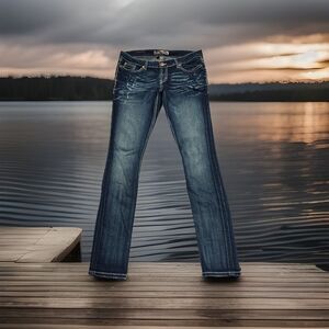 BKE Madison Skinny Jeans 30 (32x32.5) Dark Wash Blue Denim Low Waist Womens